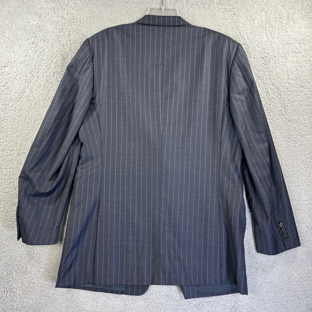 Loro Piana Hickey Freeman Blazer Mens 43 Long Navy Pinstripe Tasmanian 130s Coat